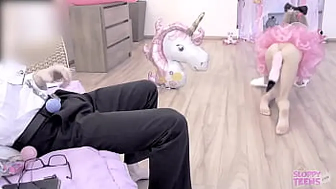 Bonnie Dolce petite shy blonde plays docile pet and gets trained