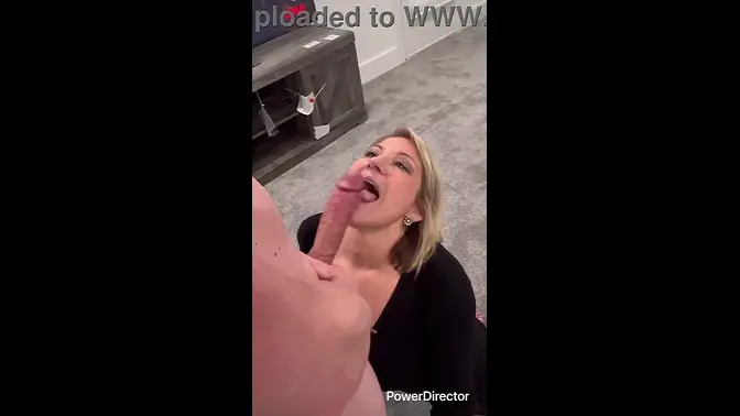 Busty MILF takes huge cock deepthroat facial