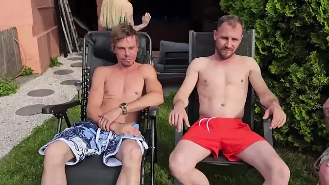 Blonde Latina gets deep throated and spanked at party