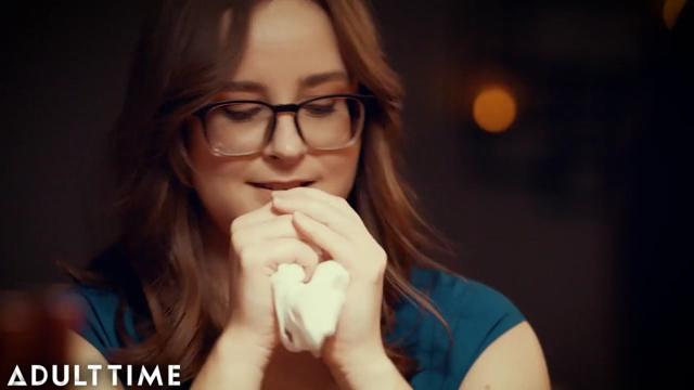 Her First Lesbian Sex When Stunning Brunette Comes to Dinner