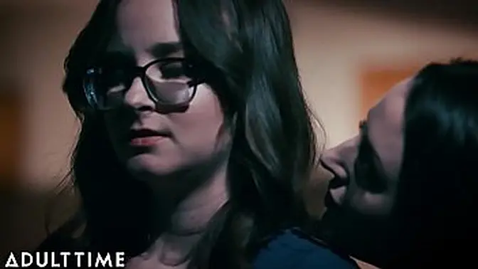 Stunning brunette seduces wife for first lesbian time