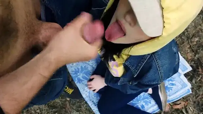 Schoolgirl gets fucked in the woods