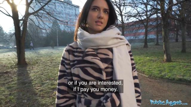 Public Agent Student sucks off a stranger when he offers her a fist full of cash