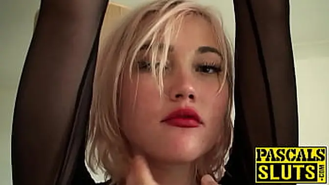 Curvy blonde slut takes a merciless beating from her dominant Pascal