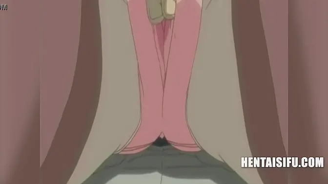 Teacher gets pounded by her student in a retro hentai scene