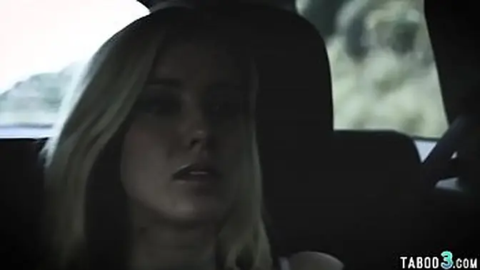 Teen beauty gets double penetrated in rough MMF threesome