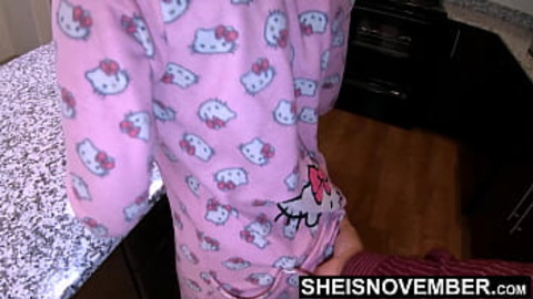 HD Taboo Sex With My Stepdaughter While My Wife Is Working, Young Ebony Girl Sheisnovember StepFather Unbuttoning Her Jammies To Fuck Doggystyle, Grabbing Her Young Bubble Butt, Commanding Her To Crawl Fucking Hardcore Standing on Msnovember