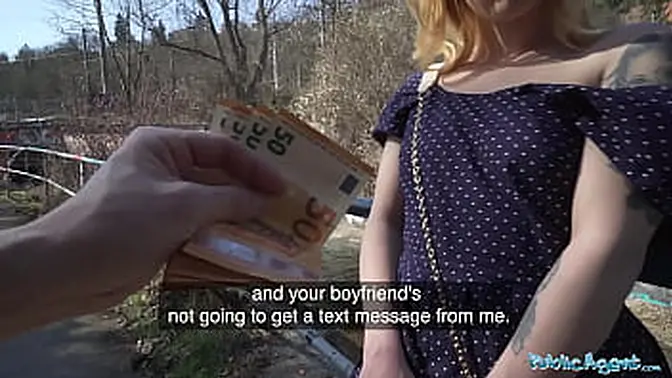 Agent gets public outdoor POV creampie