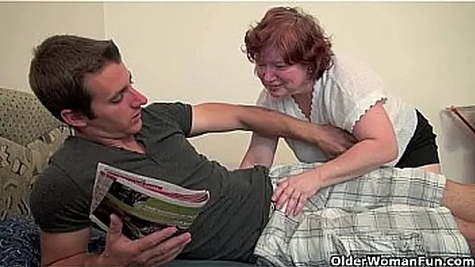 Chubby MILF with big tits and hairy pussy gets fucked