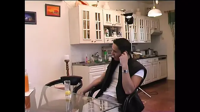 Stunning slut gets double-poked by two hot men