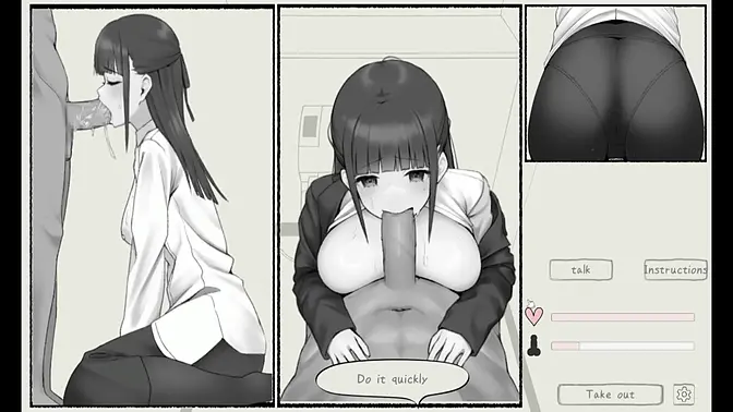 Curvy anime MILF in 3D PC game with giant tits