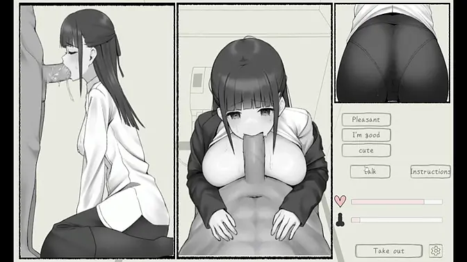 Curvy anime MILF in 3D PC game with giant tits