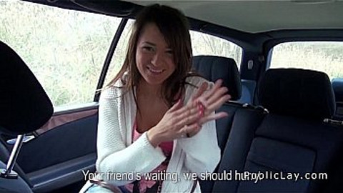 Russian amateur babe bangs in public pov