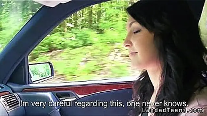 Stranded teen gets fucked by a stranger by the road