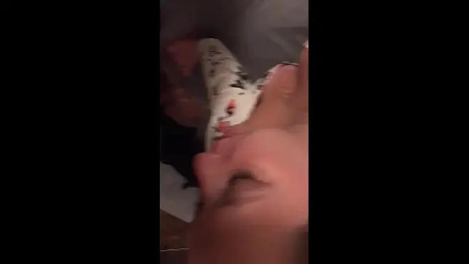 Big tit white girl deep-throats black cock