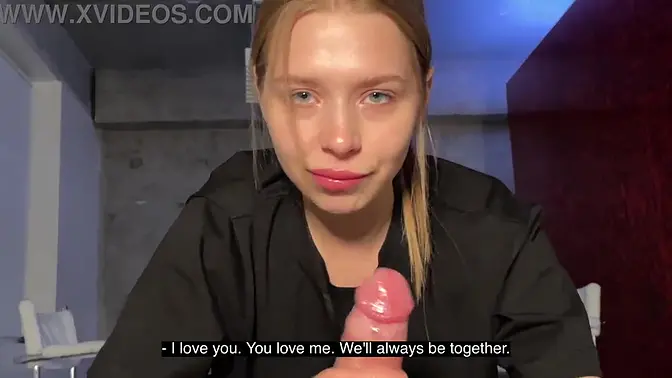 Blonde teen slut gets face fucked after party