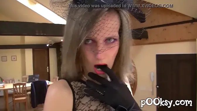 Sensual French MILF in sexy lingerie