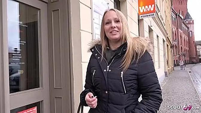 German scout fucks curvy teen with big natural tits in first anal