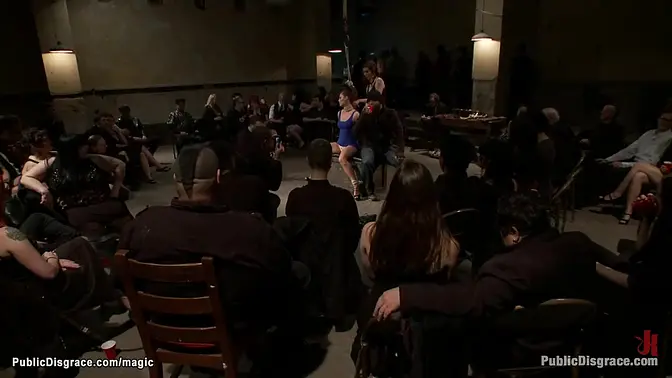 Penthouse Pet Melissa Jacobs humiliated in lesbian bondage dungeon