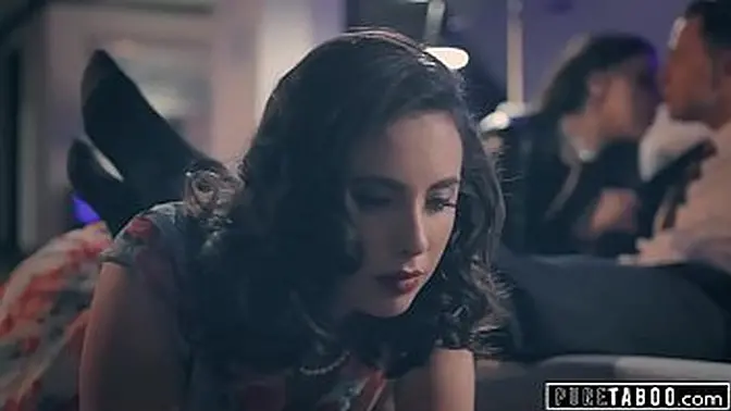 Brunette slaves submit to their master in a kinky threesome