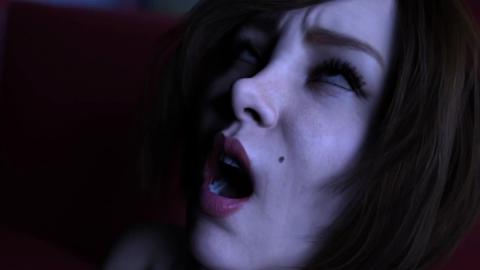 Horny stepmom fucks stepson in the living room.