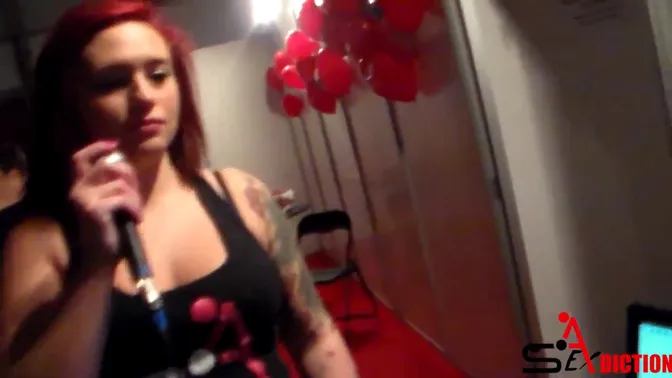 Nina's public anal stage show in Porto Festival Part Three