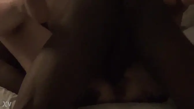 Young stud's bareback pounding of his wife in missionary