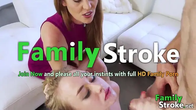 Stepdad and stepdaughter have hot affair in hidden threeway