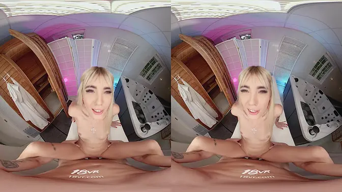 Luna B-Bunny gets drilled while in the sauna