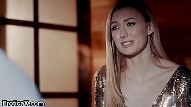 Blonde beauty takes big dick in her pussy