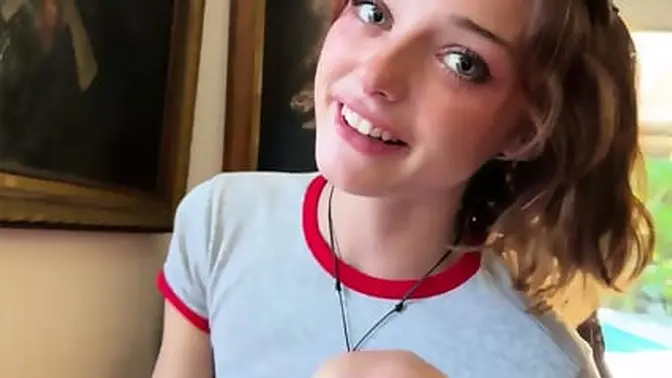 Stepbro gets his stepsister's mouth on his cock