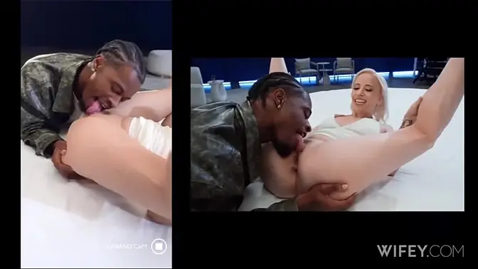 Cute Blonde Wife Gets BBC Cuck & Creampie