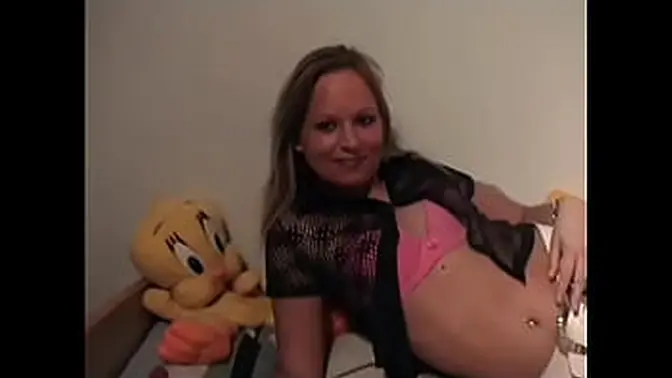Girl deep fists her open pussy