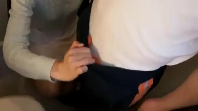 Asian MILF gives handjob and teaches sex education