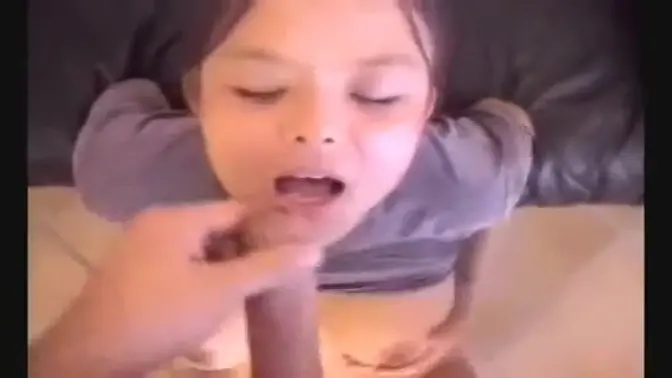 Shaved Asian teen has great orgasm on camera