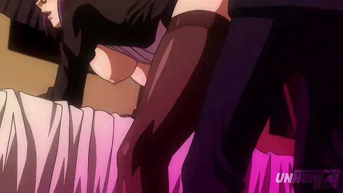 Teen girl gets triple penetrated in raw anime action