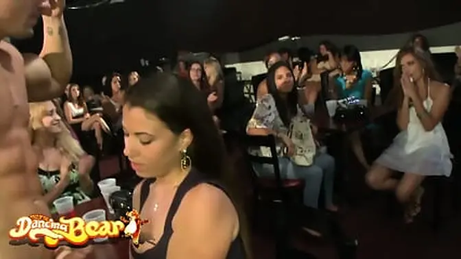 Party girls suck every cock and get cummed all over