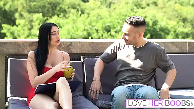 Busty teacher gets her big natural tits sucked and fucked in private lesson