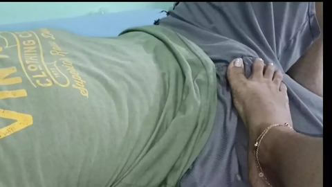 Step sis goes down solo while touching myself till I bust a nut her stilettos