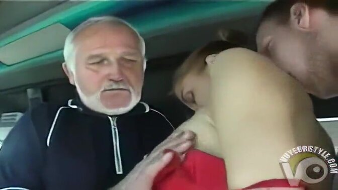 Old man takes advantage of the darkness in a public cinema to make a young