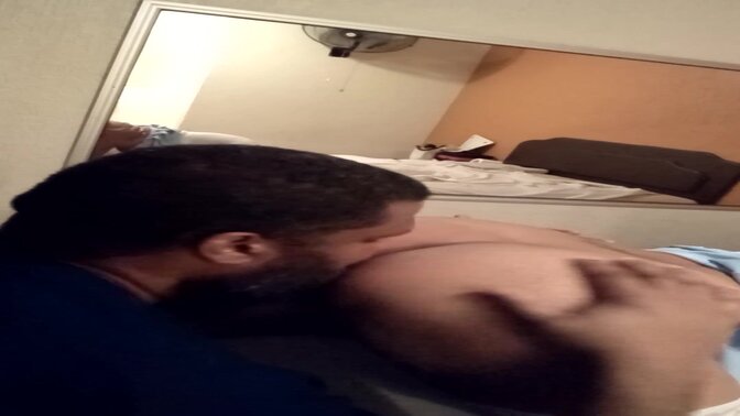 Mexican Latina enjoys black man's big booty