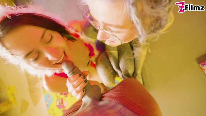 Christmas cheer from slutty couple