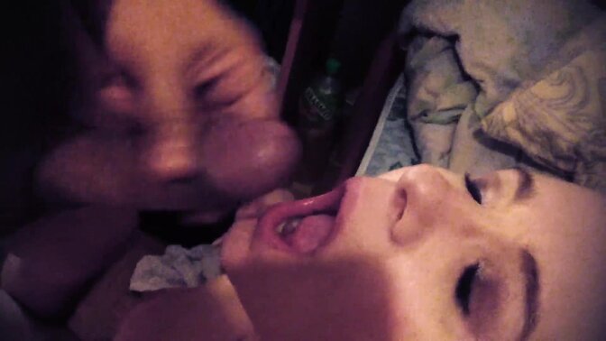 European amateur babe takes a big cock and cums on its face