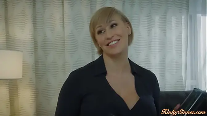 Stepmom Ryan Keely is making fun of her stepson She challenged him to suck her big tits The guy goes beyond that by licking and fucking her pussy 