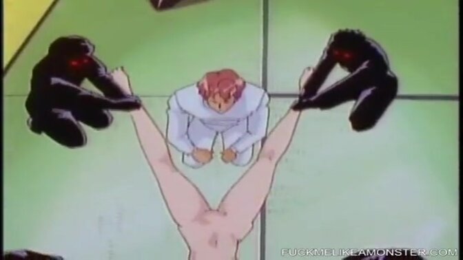 Busty anime girl gets a rough fuck scene