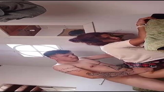 Amateur with perfect tits enjoys a crazy couch ride