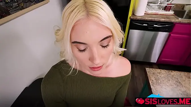 Amber Maddie letting his annoying stepbrother use a vibrator on her pussy