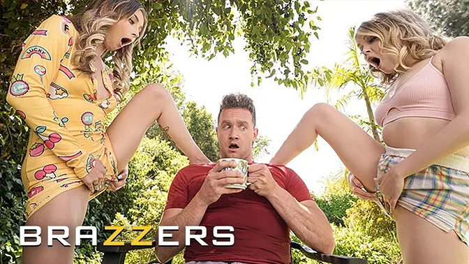 Brunette babe brings friend Macy for a 3some at home