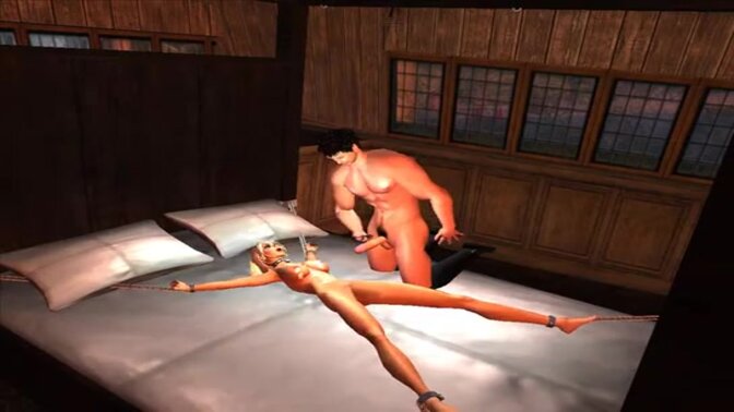 Animated 3D session on a Spanish galleon - BDSM fetish role play sex game