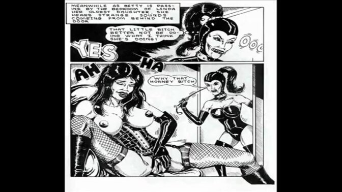 Hotty animated babes tied up in a kinky BDSM orgy